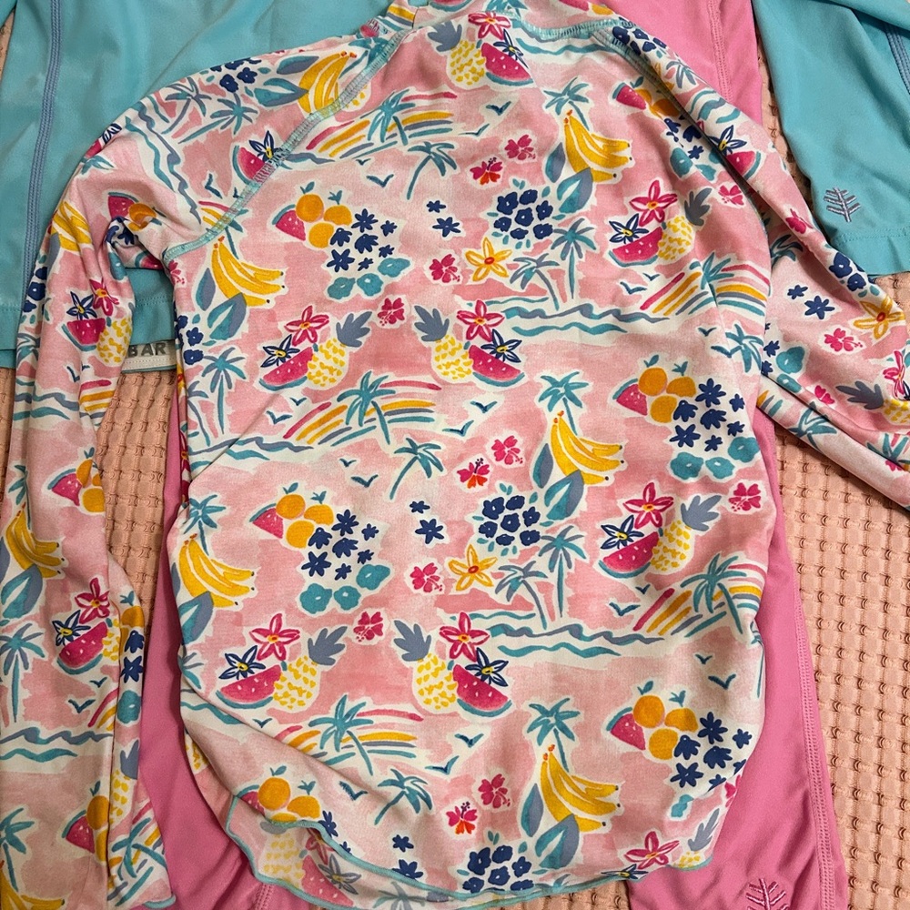 Coolibar Kids Tropical Print Swimset - Picture 4 of 10